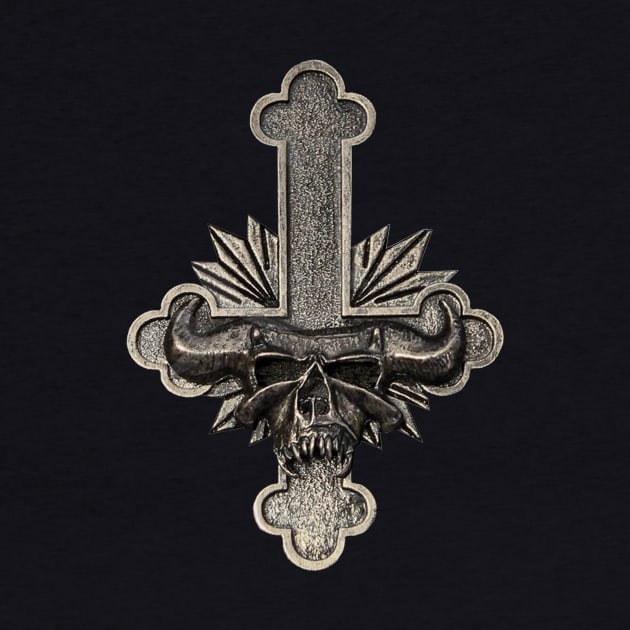 Lucifuge Inverted Cross & Skull by RainingSpiders